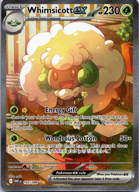 Whimsicott ex [165/086] [White Flare] Holofoil