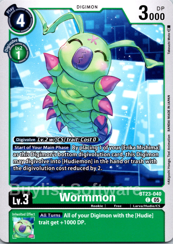 Wormmon [BT23-040 C] [Hackers' Slumber]