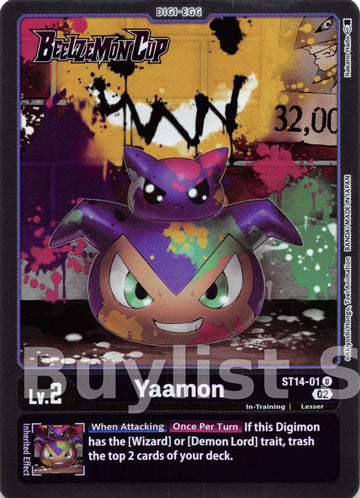 Yaamon [ST14-01] [Starter Deck 14: Beelzemon Advanced Deck Set Pre-Release Cards] Foil