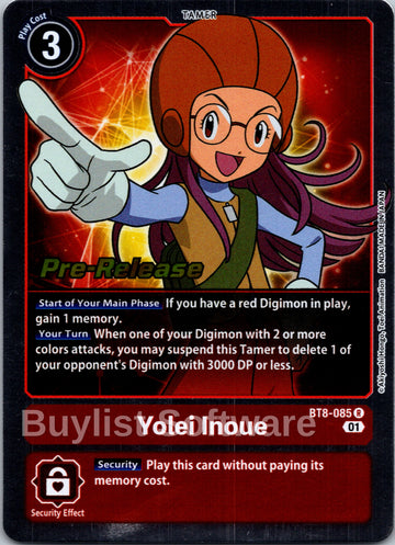 Yolei Inoue [BT8-085] [New Awakening Pre-Release Cards] Foil