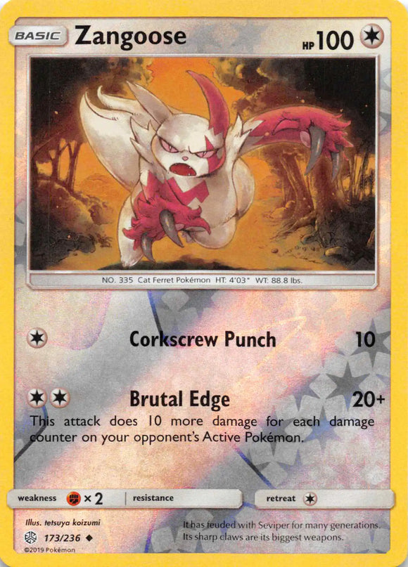 Zangoose [173/236] [Cosmic Eclipse] Reverse Holofoil