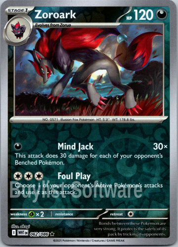 Zoroark [062/086] [White Flare] Holofoil
