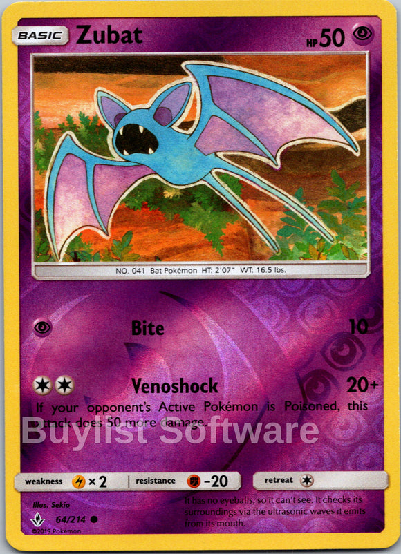 Zubat [64/214] [Unbroken Bonds] Reverse Holofoil