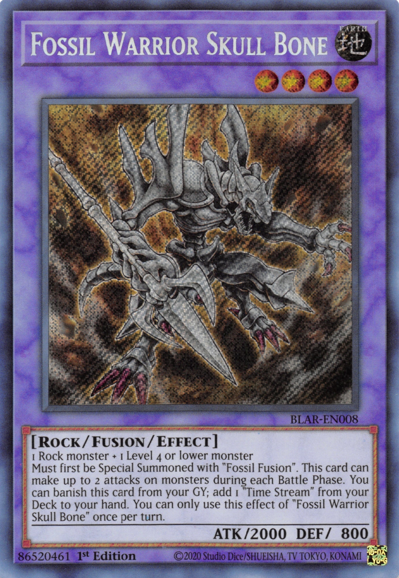 Fossil Warrior Skull Bone [BLAR-EN008] Secret Rare