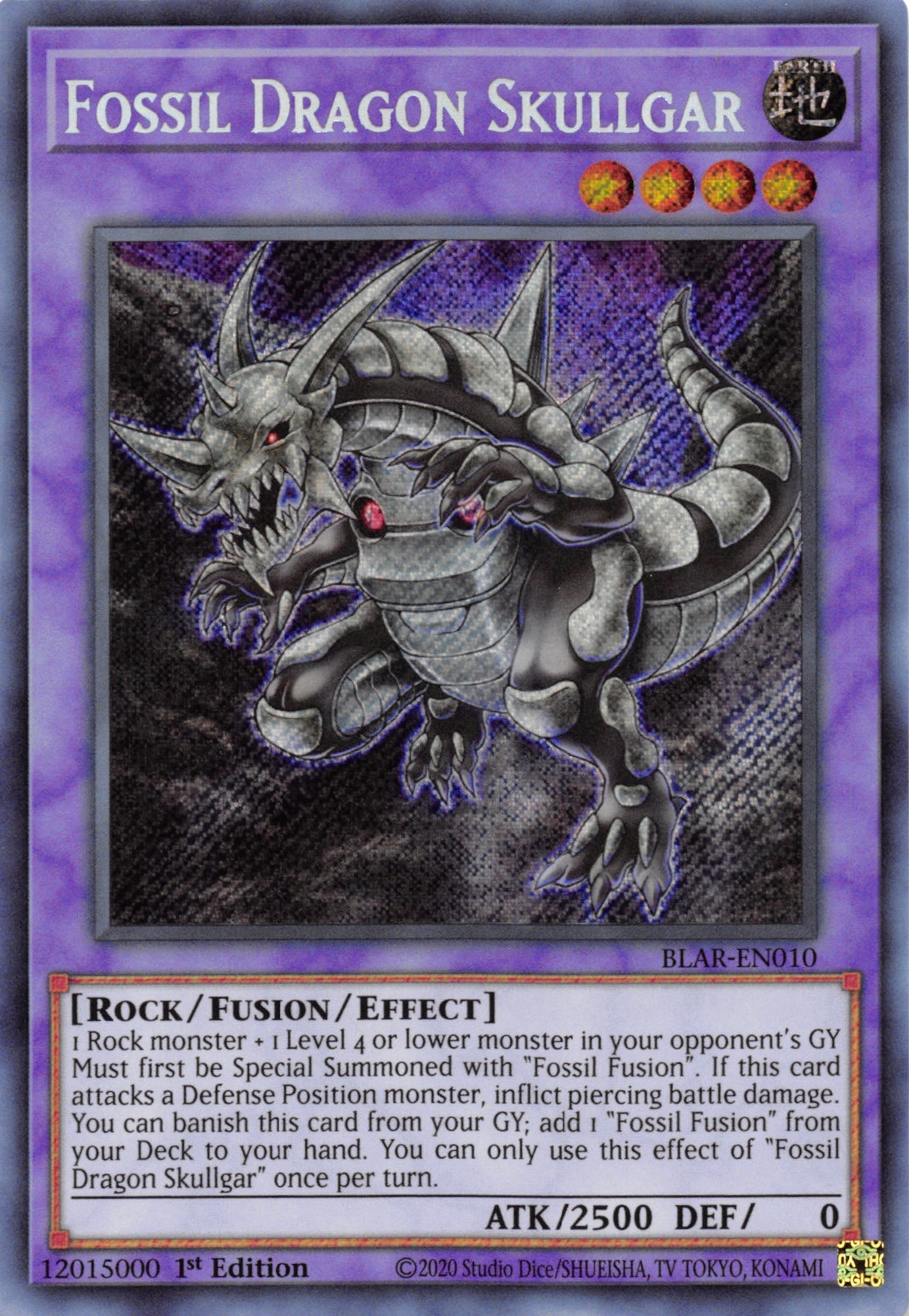 Fossil Dragon Skullgar [BLAR-EN010] Secret Rare