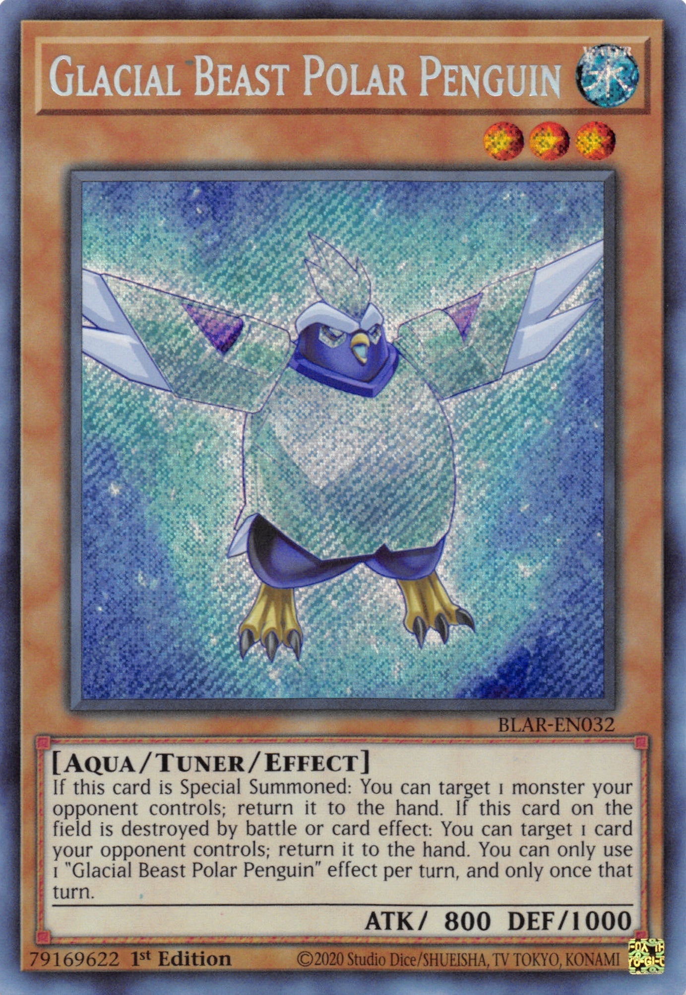 Glacial Beast Polar Penguin [BLAR-EN032] Secret Rare