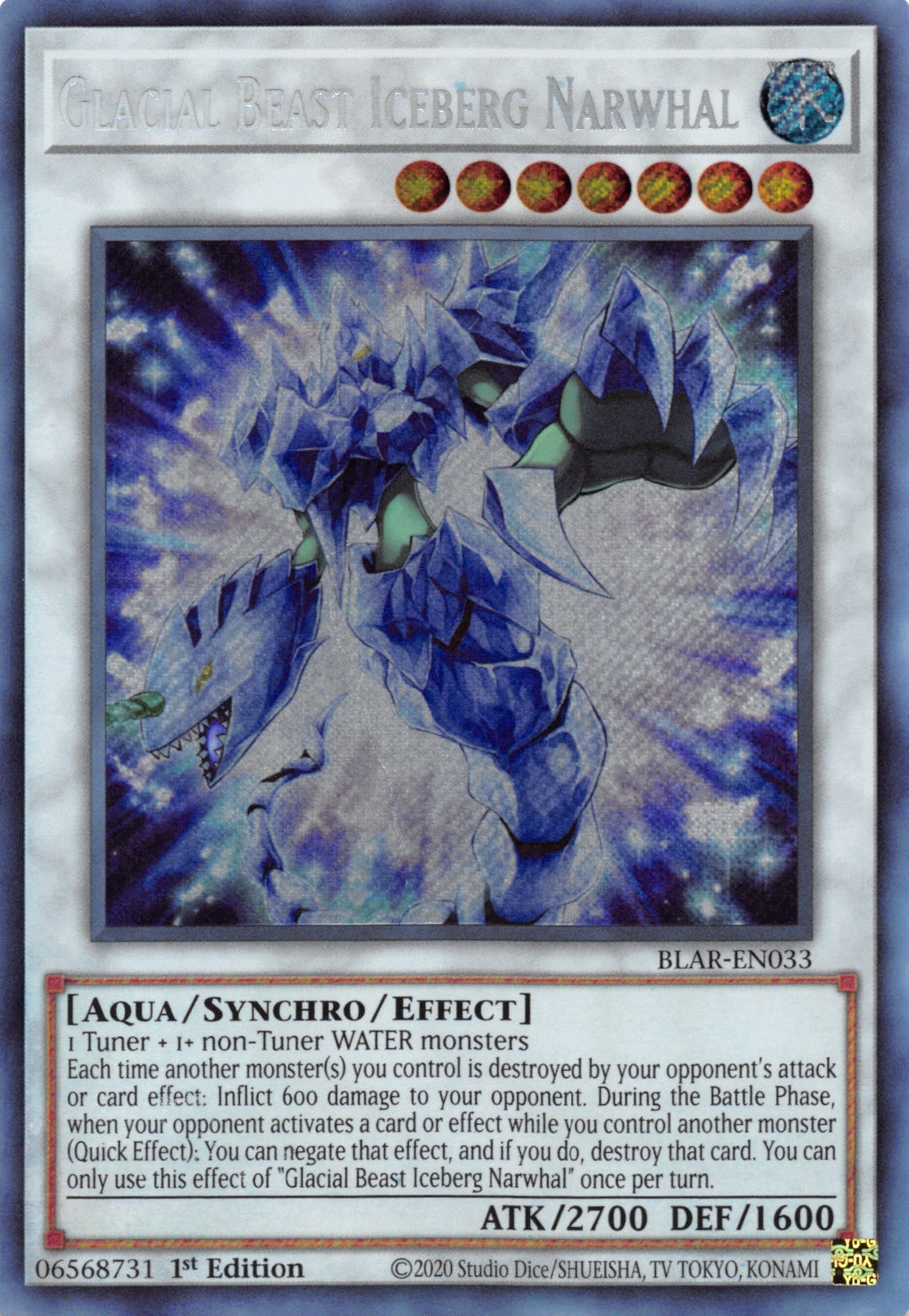 Glacial Beast Iceberg Narwhal [BLAR-EN033] Secret Rare