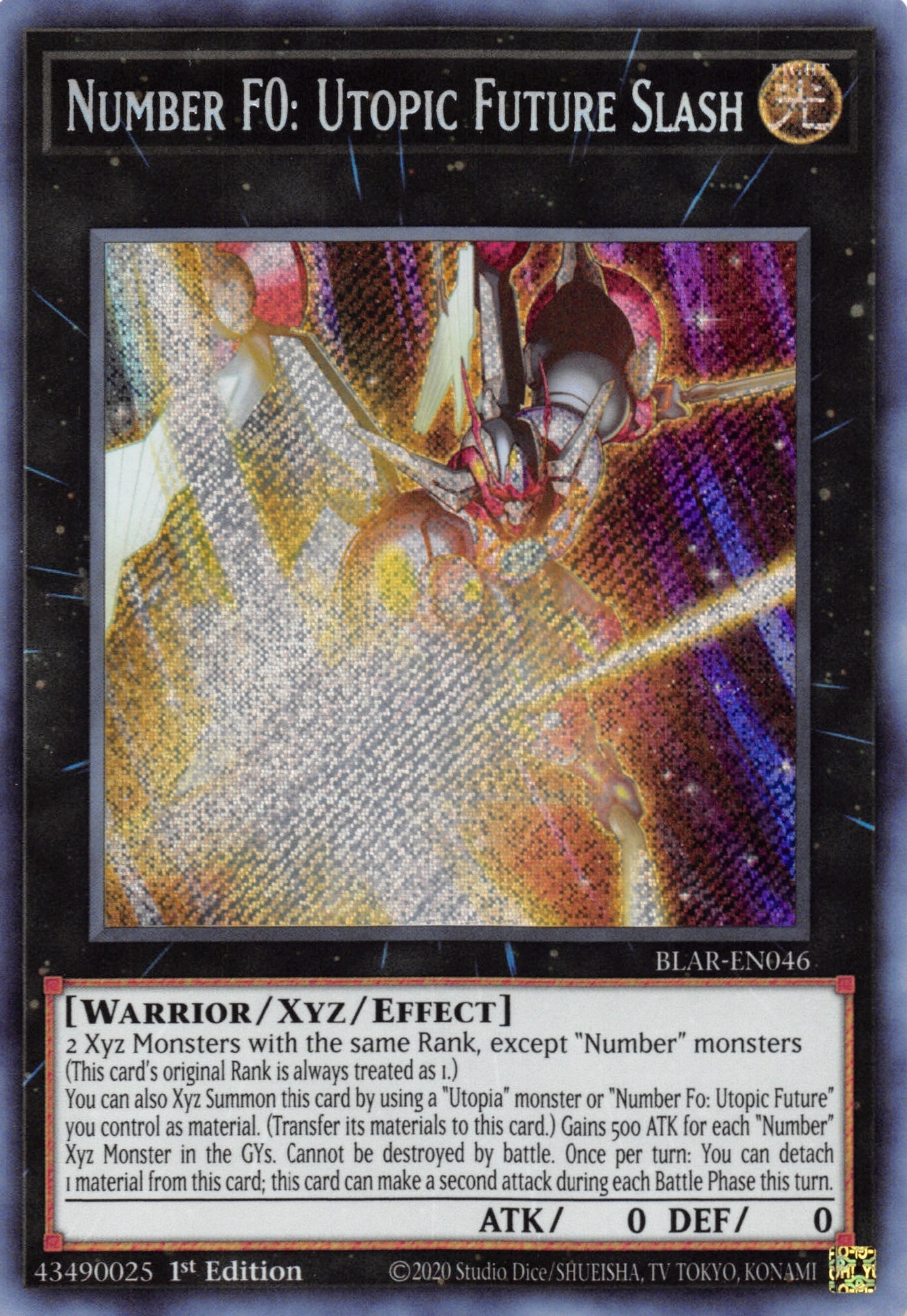 Number F0: Utopic Future Slash [BLAR-EN046] Secret Rare