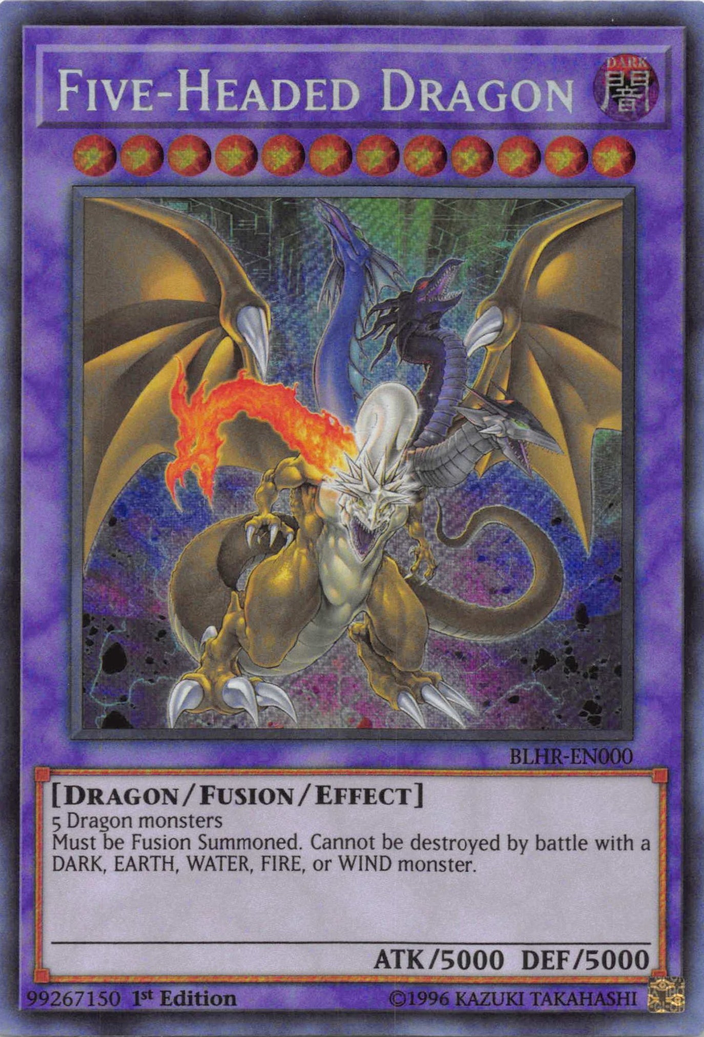 Five-Headed Dragon [BLHR-EN000] Secret Rare