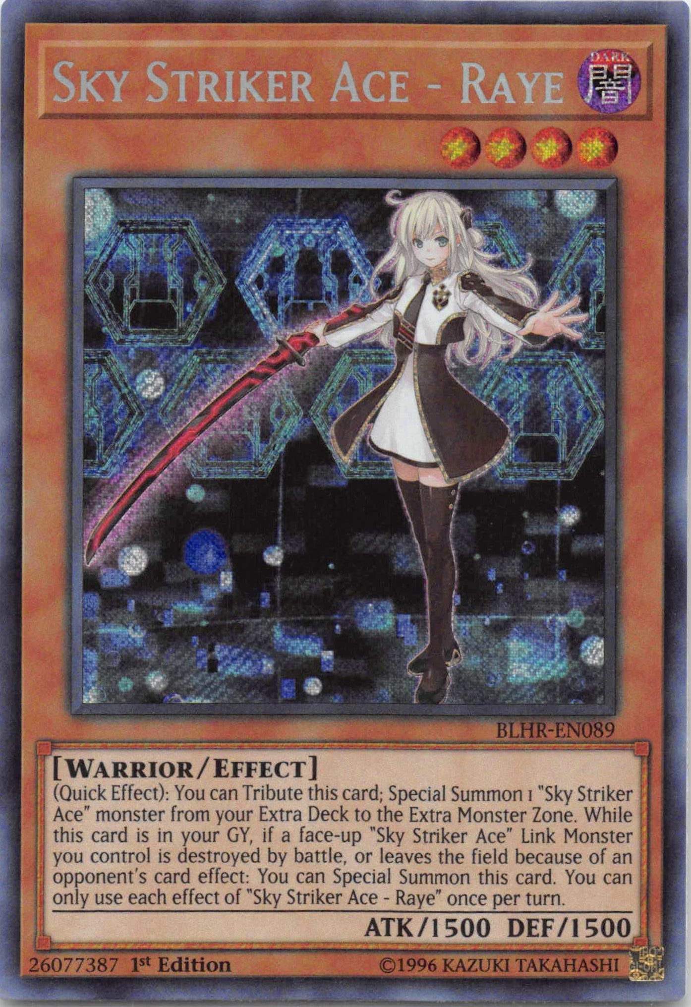 Sky Striker Ace - Raye [BLHR-EN089] Secret Rare