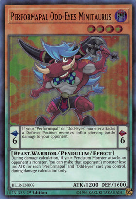 Performapal Odd-Eyes Minitaurus [BLLR-EN002] Ultra Rare