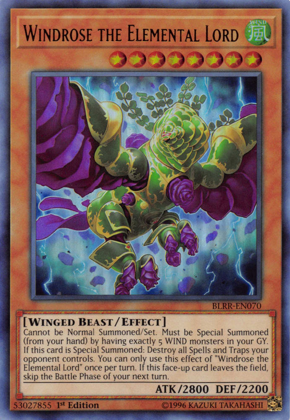Windrose the Elemental Lord [BLRR-EN070] Ultra Rare