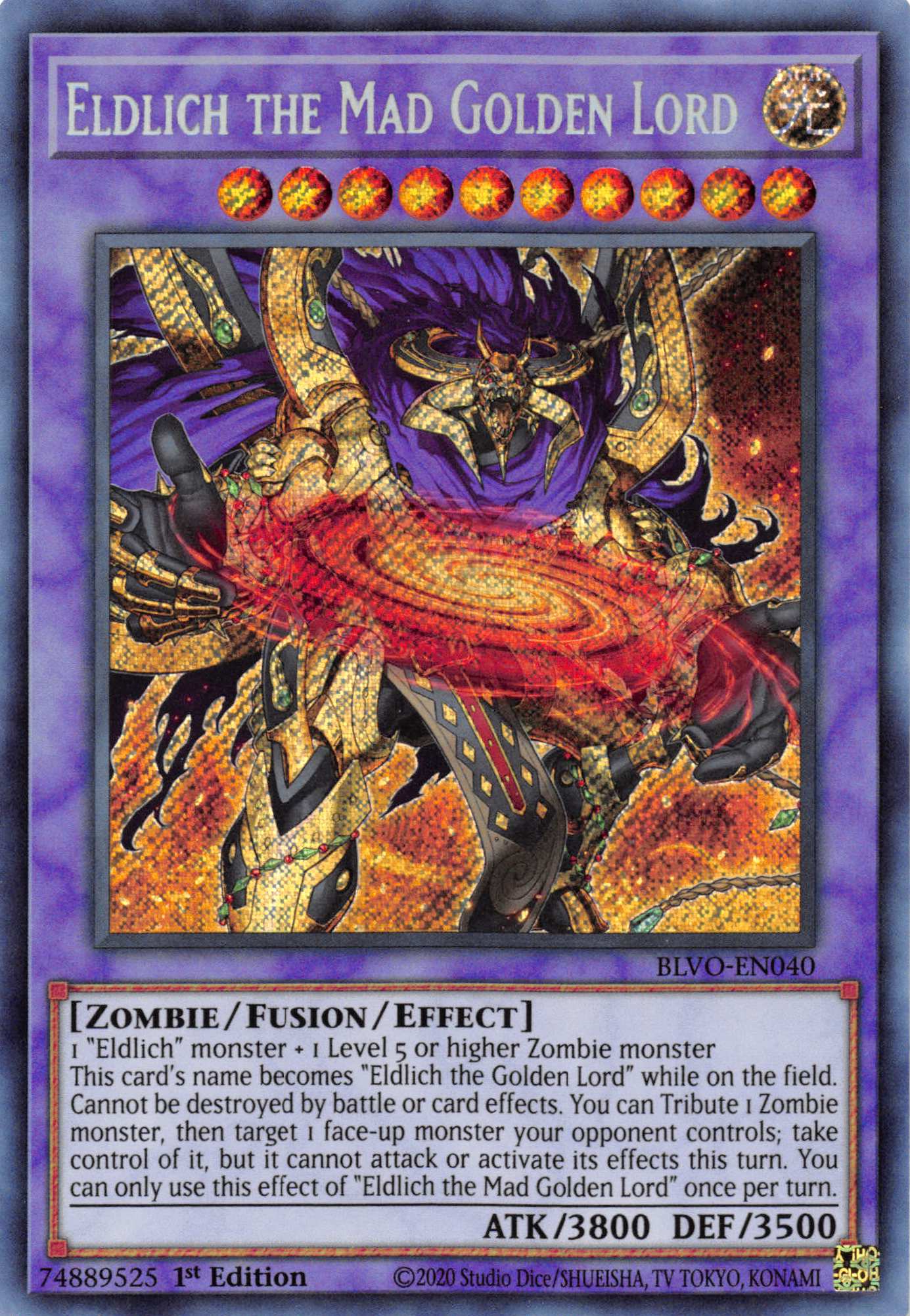 Eldlich the Mad Golden Lord [BLVO-EN040] Secret Rare