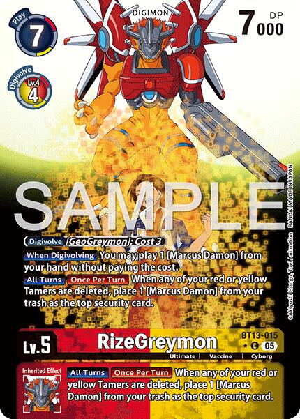 RizeGreymon - BT13-015 (Alternate Art)