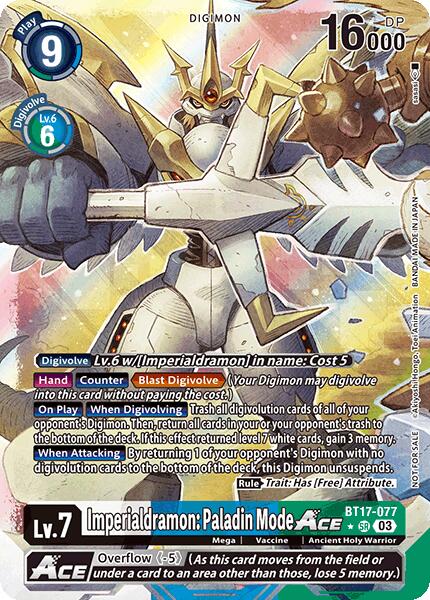 Imperialdramon: Paladin Mode ACE (World Convergence Release Event Winner)
