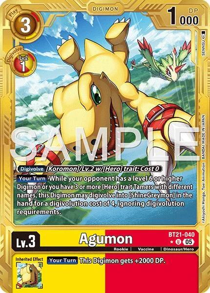 Agumon - BT21-040 (Gold Border)