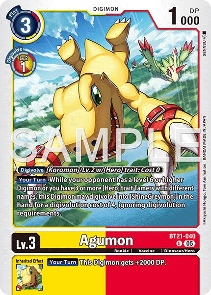 Agumon - BT21-040 (Reprint)