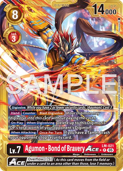 Agumon - Bond of Bravery ACE (Gold Border)
