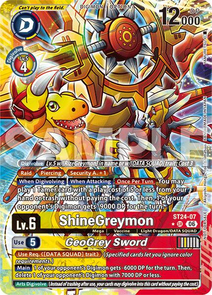 ShineGreymon // GeoGrey Sword (Dual Revolution Release Event Winner)