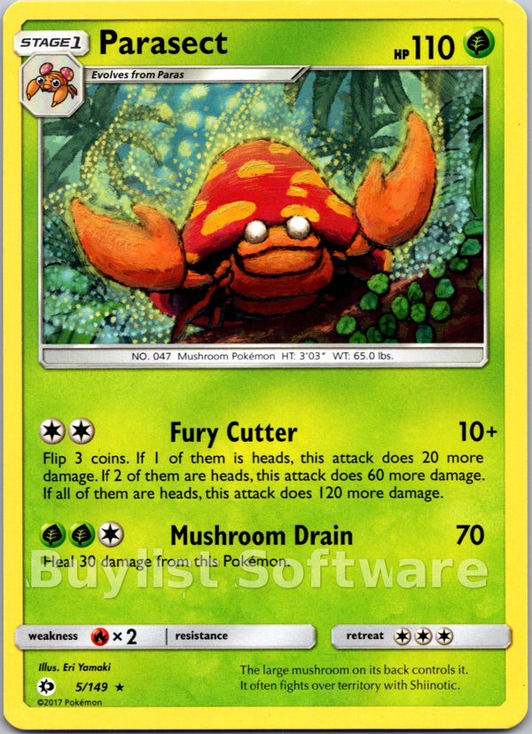Parasect [5/149] [Sun & Moon Base Set] Reverse Holofoil