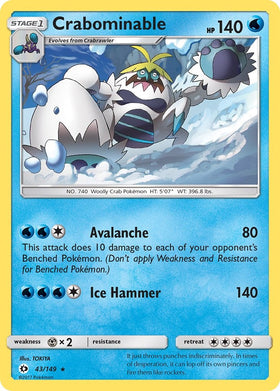Crabominable [43/149] [Sun & Moon Base Set] Reverse Holofoil