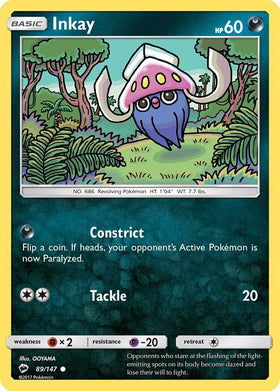 Inkay [89/147] [Burning Shadows] Reverse Holofoil