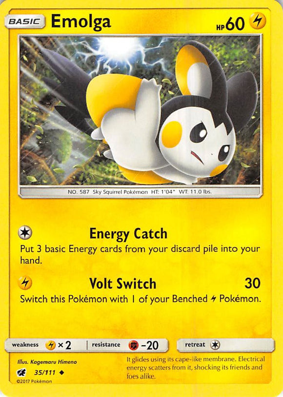 Emolga [35/111] [Crimson Invasion] Reverse Holofoil