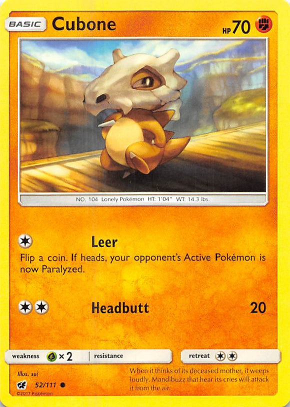 Cubone [52/111] [Crimson Invasion] Reverse Holofoil