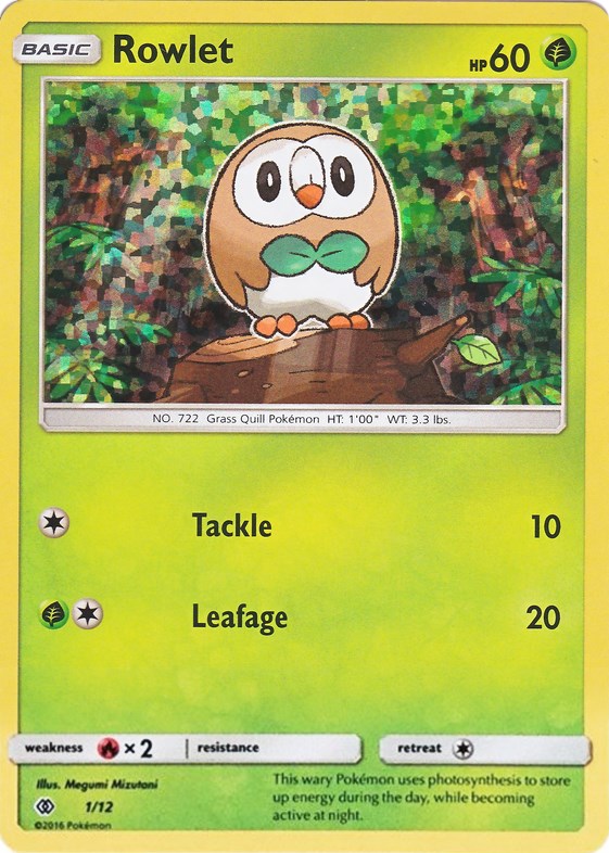 Rowlet [001/012] [McDonald's Promos 2017] Holofoil