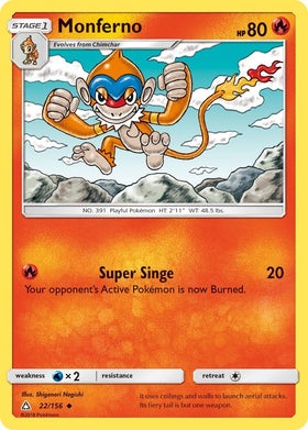 Monferno [22/156] [Ultra Prism] Reverse Holofoil