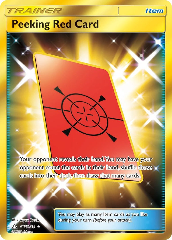 Peeking Red Card (Secret Rare) [169/156] [Ultra Prism] Holofoil