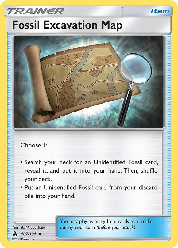 Fossil Excavation Map [107/131] [Forbidden Light] Reverse Holofoil