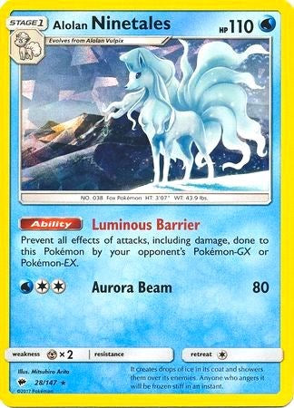 Alolan Ninetales (Cracked Ice Holo) [028/147] [Burning Shadows] Holofoil