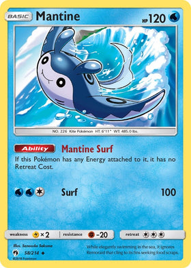 Mantine [58/214] [Lost Thunder] Reverse Holofoil