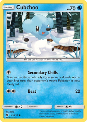 Cubchoo [61/214] [Lost Thunder] Reverse Holofoil