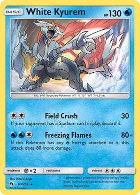 White Kyurem [63/214] [Lost Thunder] Reverse Holofoil