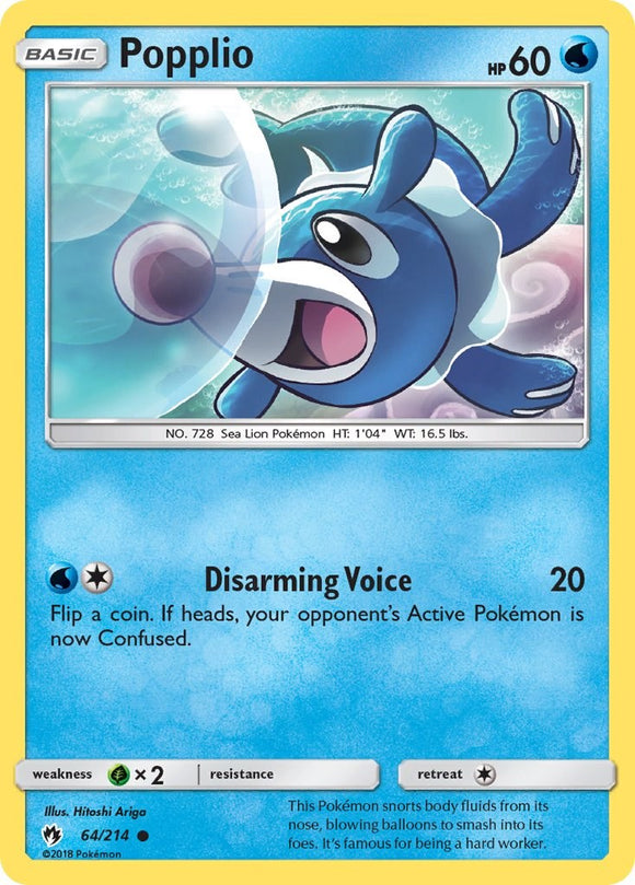 Popplio (64) [64/214] [Lost Thunder] Reverse Holofoil