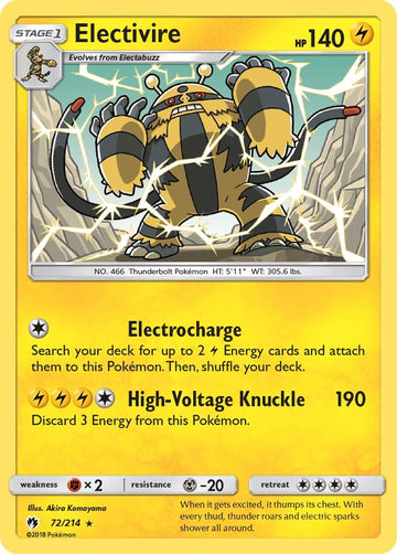 Electivire [72/214] [Lost Thunder] Reverse Holofoil