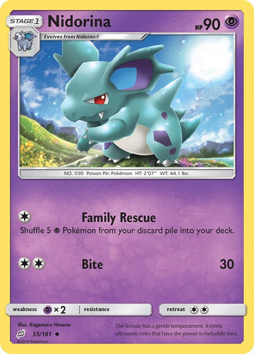 Nidorina [55/181] [Team Up] Reverse Holofoil