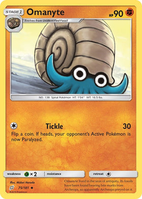 Omanyte [75/181] [Team Up] Reverse Holofoil