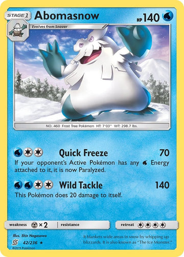 Abomasnow [42/236] [Unified Minds] Reverse Holofoil