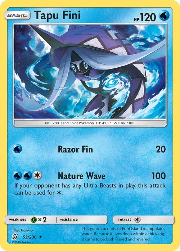 Tapu Fini [53/236] [Unified Minds] Reverse Holofoil