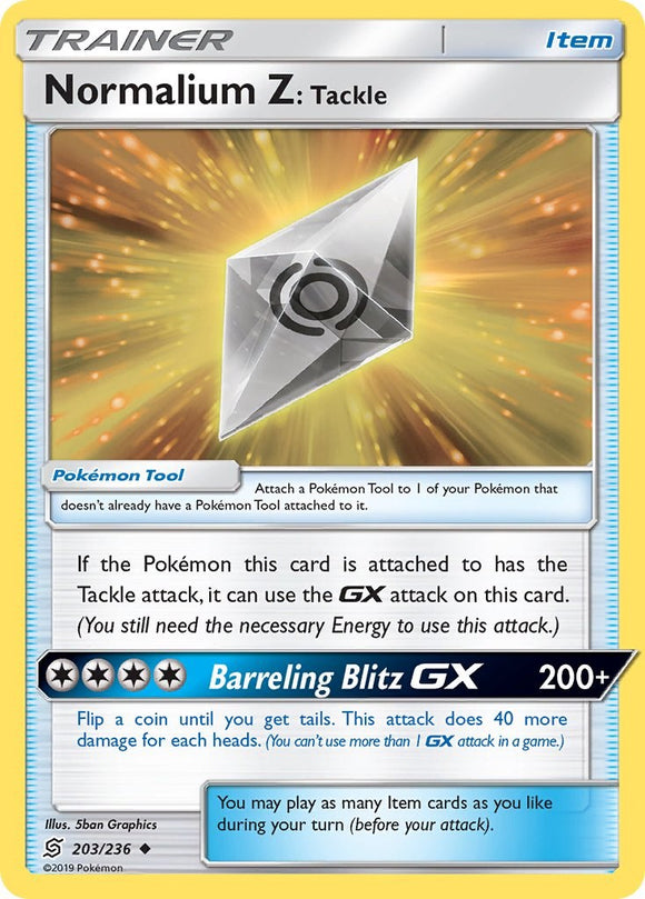Normalium Z: Tackle [203/236] [Unified Minds] Reverse Holofoil