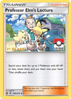 Professor Elm's Lecture (League Challenge) [1st Place] [188a/214] [League & Championship Cards] Reverse Holofoil