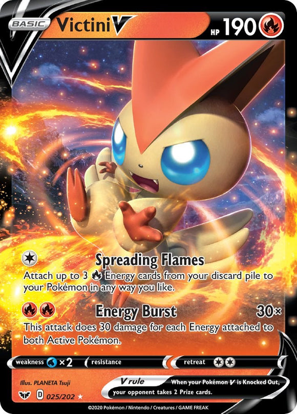 Victini V [025/202] [Sword & Shield Base Set] Holofoil