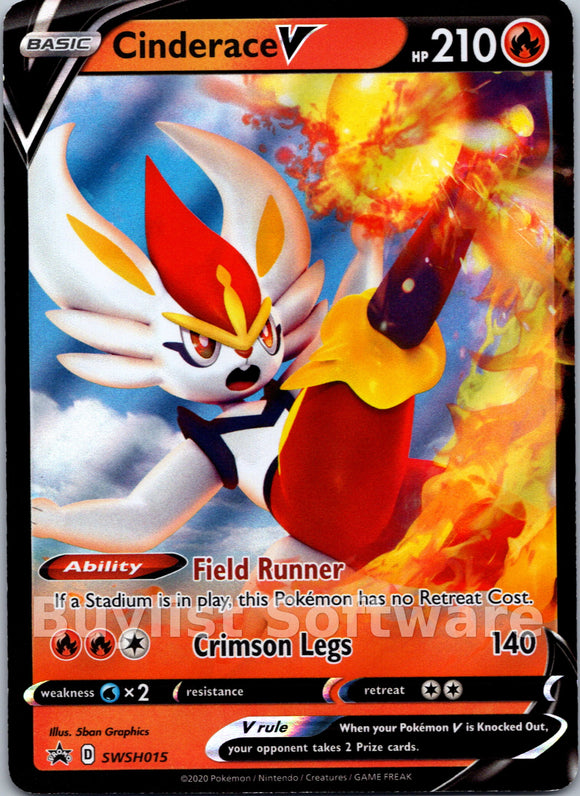 Cinderace V [SWSH015] [Sword & Shield Promo Cards] Holofoil