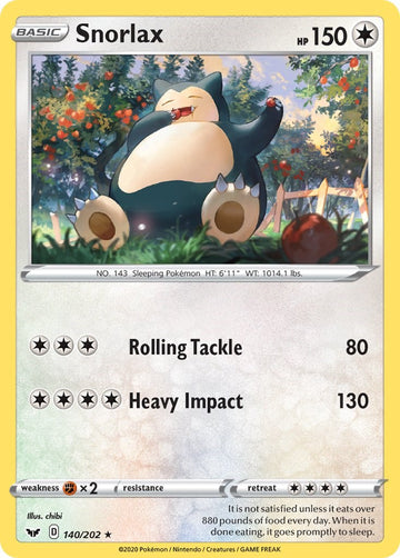 Snorlax [140/202] [Sword & Shield Base Set]