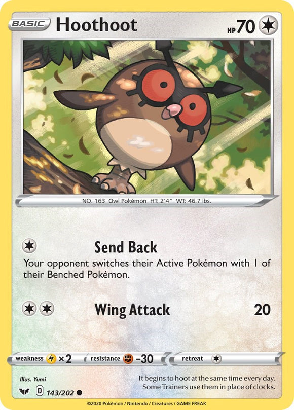 Hoothoot [143/202] [Sword & Shield Base Set] Reverse Holofoil