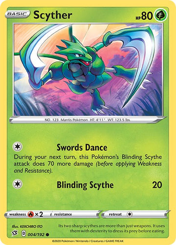 Scyther [004/192] [Rebel Clash] Reverse Holofoil