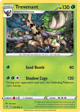 Trevenant [015/192] [Rebel Clash] Reverse Holofoil